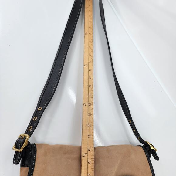 Vintage COACH Shoulder Bag Purse Canvas Brown Leather Crossbody Hipster FLAWS - Picture 16 of 16